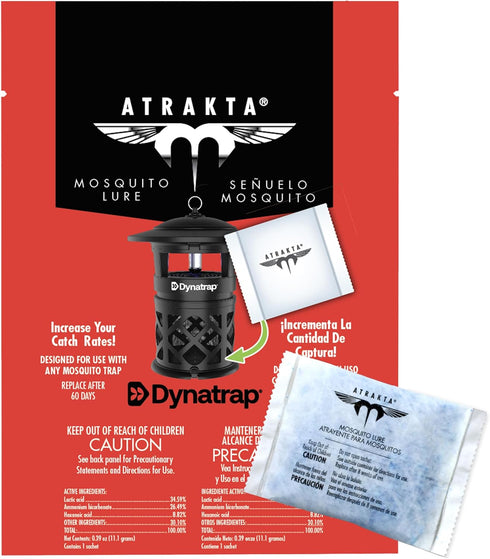DynaTrap 100611 Atrakta Mosquito Lure Sachet for Any DynaTrap Insect Trap, Lasts 60 Days, Mosquito Trap Attractant...