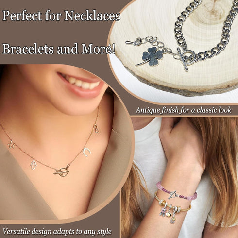 Heather's cf 130 set Toggle Jewelry Clasps Necklace Toggle Clasp Silver Toggle Clasps for Jewelry Making...