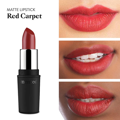 Mented Cosmetics Red Matte Lipstick - Red Carpet Deep Red, Long Lasting Lipstick - Waterproof, Dark Red Lip Stain - Red Lipstick - Smudge proof Ma...