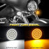 NTHREEAUTO 1157 Front LED Turn Signals 2 Inch Bullet Blinkers SMD Panel Compatible with Harley Dyna Sportster Road King Street Glide Softail...