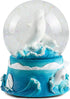 Elanze Designs Beluga Whales Tabletop Dresser Nightstand Figurine Decoration 100MM Sturdy Glitter Water Wind Up Musical Snow Globe Plays Tune Let ...