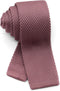 Men's Knit Tie Slim Skinny Square Necktie Width 2.2 inches Washable Solid Color and Gift Box...