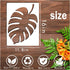 Large Tropical Leaf Stencils for Painting on Wood Wall Reusable 16in Leaves Fern Palm Stencils for Crafts Canvas Furniture Wall Drawing Card Makin...