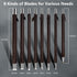 8 Pcs Tungsten Steel Chisel, Metal Engraving Tools, Chisel Set with Leather Sheath for Woodworking, Seal and Bamboo Carving...