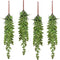 Meiliy 4pcs Artificial Succulent Plants Hanging Succulent Plants Faux Succulents Unpotted Branch String of Pearls Plant for Home Kitchen Office We...