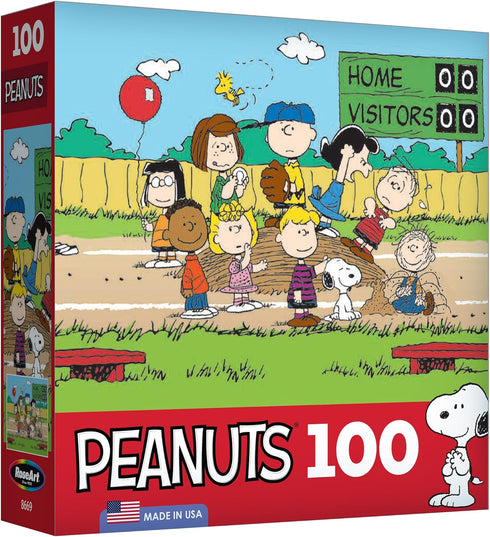 RoseArt - Peanuts - Baseball - 100 Piece Jigsaw Puzzle for Kids and Adults...