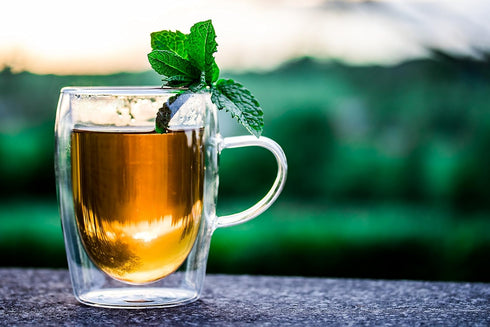 FIRE TEAS Relaxing Rooibos Evening Tea- Organic Red Rooibos, Peppermint, Lavender, Raspberry Leaf, Ginger, Saffron - Caffeine Free, Herbal Tea, St...