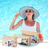 Boho Patch Cosmetic Bag - 3Pcs Summer Toiletry Bag Beige Clear Waterproof Travel Makeup Bag PVC Zipper Clutch Daily Use Purse Summer Beach Gifts f...