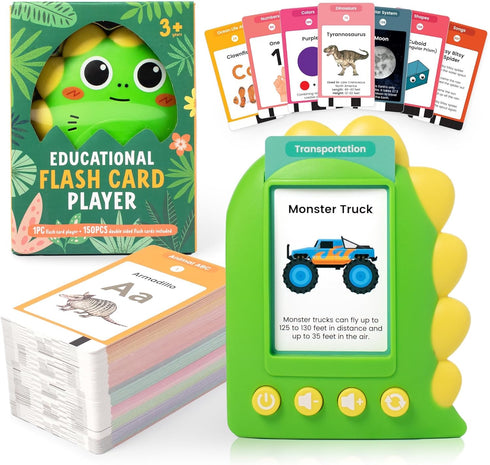 Talking Flash Cards for Kids – Educational Flashcards Reader with 294 Words and 6 Nursery Songs – Fun Sensory Learning Activities with Alphabet, A...