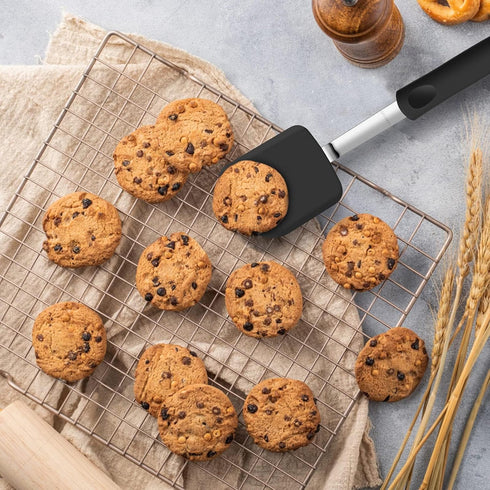 Silicone Spatula Turner Set of 2, GEEKHOM 600°F Heat Resistant Flexible Kitchen Small Spatulas Set for Nonstick Cookware, Cooking Utensils Non Scr...