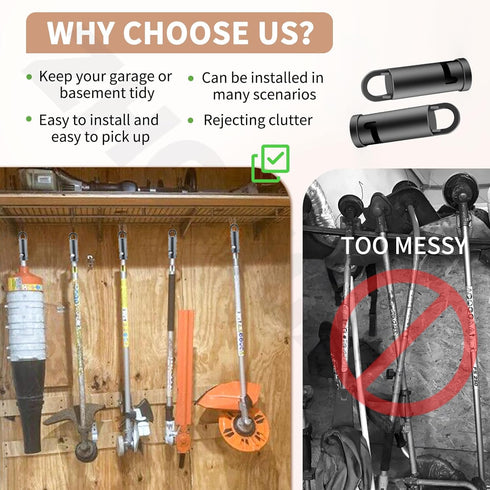 Heavy Duty Garage Storage Hooks Attachments | Hanger for Stihl Kombi Attachments Stihl Kombi Hanger | Wall Mount Utility Hooks for Organizing | Po...