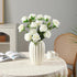 Tifuly White Roses Artificial Flowers -12 pcs Realistic Single Long Stem Fake Silk Roses Bouquet for Party Home Wedding Centerpiece Office DIY Dec...