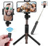 Selfie Stick Tripod with Wireless Remote Controller Pouch Extendable Adjustable Stand Mount Light-Weight V-Log Compatible with All Apple iPhone, S...