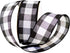 Morex Ribbon 7398.60/50-613 Cambridge 2.5" X 50 YD Wired Ribbon, Black and White, Buffalo Check Plaid Ribbon for Gift Wrapping, Christmas Decorati...