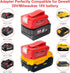 Multi-Functional Power Adapter Compatible with DEWALT and Milwaukee Batteries with Dual USB Ports and 12V DC Port Three-mode work light-Compatible...