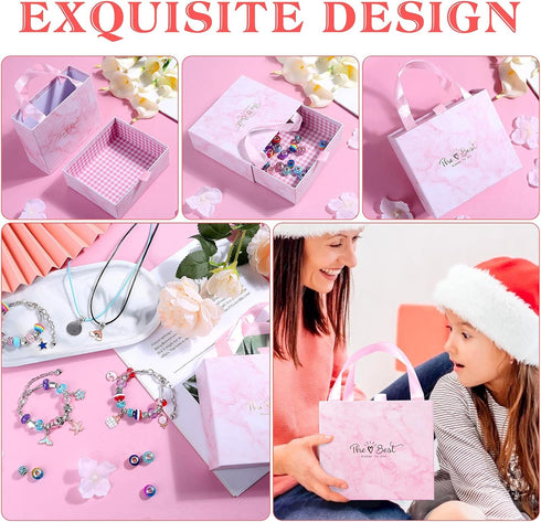 Mckanti 150 Pieces Charm Bracelet Making Kit for Girls, Charm Bracelets Jewelry Making Kit with Beads Bracelets Charms Necklace DIY Crafts Gifts S...