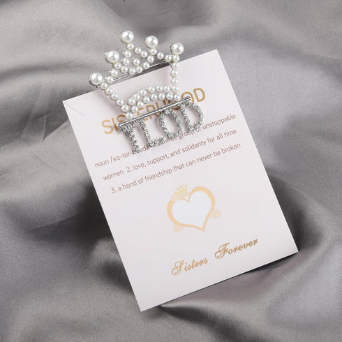 Sorority Sister Gift Sisterhood Brooch Pin Sorority Paraphernalia Jewelry for Women Greek Sorority Brooch Card Gifts...
