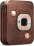 Fintie Carrying Case for Fujifilm Instax Mini LiPlay Hybrid Instant Camera - Premium Vegan Leather Portable Bag Cover with Removable Strap, Brown...