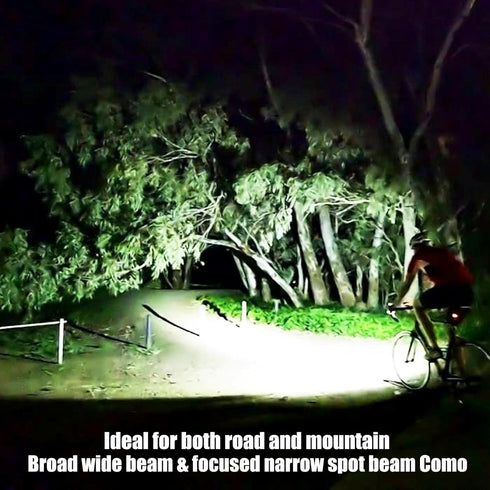 Bike Lights for Night Riding Front and Back 1200 Lumen 6H Spot/Flood/Combo 3 Beams Bike Headlight Aluminum Mounts VASTFIRE USB-C Rechargeable Disp...