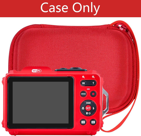 Aenllosi Hard Travel Case Compatible With Kodak PIXPRO WPZ2 Rugged Waterproof Digital Camera,Protective Case for Kodak Waterproof Video Camera(Red...