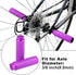 X AUTOHAUX Pair Aluminum Alloy Rear Foot Pegs Footrests Universal Purple for BMX MTB Bike Bicycle Fit 3/8 Inch Axles...