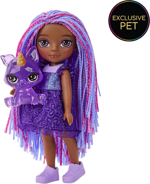 Rainbow High Littles – Indigo Bailey, Purple 5.5" Posable Small Doll with Purse, Magical Pet Fox, Girls Toy Gift, Kids Ages 4-12 Years...