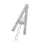 Spinningdaisy Bold Crystal Initial Gleam Hair Pin A Silver...