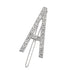 Spinningdaisy Bold Crystal Initial Gleam Hair Pin A Silver...