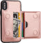KIHUWEY Compatible with iPhone Xs/X Wallet Case Credit Card Holder, Premium Leather Kickstand Durable Shockproof Protective Cover for iPhone X/Xs ...