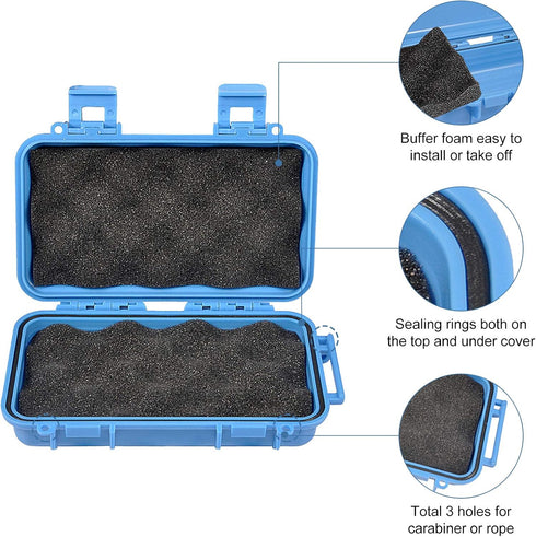 Waterproof Shockproof Box, Plastic Protective Hard Case, Outdoor Survival Box Hard Drive Case, Protective Grip Carry Phone Case Airtight Outdoor S...
