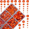 4000pcs Mixed Size Hot Fix Round Crystals Gems Glass Stones Hotfix Flat Back Rhinestones (Orange)...