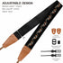 Padwa Lifestyle Camera Strap - 2" Full Grain Leather Ends Camera Straps for Photographers, Vintage Embroidered Cotton Weave Soft Suede Fabric Padd...