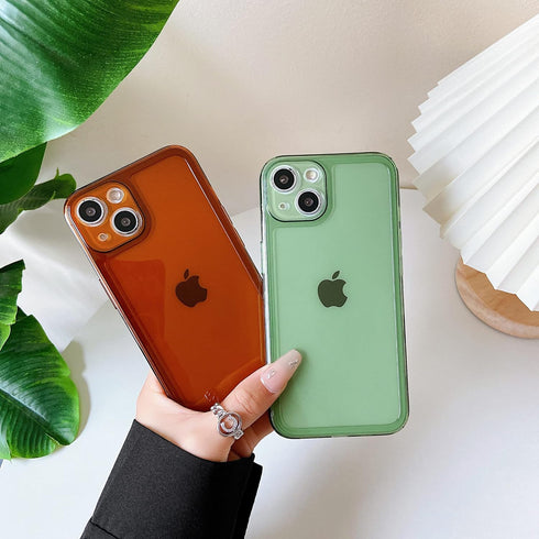 ZTOFERA Case for iPhone 13 6.1 inch,Clear Soft Silicone Bumper Protective Retro Color Transparent Shockproof Phone Case - Purple...