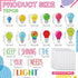 Karenhi 108 Pcs Back to School Light Bulb Bulletin Board Decoration Cutouts Set with 400 Glue Point Motivational Light Bulb Border for Class Home ...