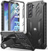 for Samsung Galaxy S21-FE Protective Case: Dual-Layer Military Grade Drop Proof Full Protection Cover with Kickstand | Durable Rugged Shockproof T...