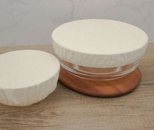 4 Pack sourdough bowl cover, Organic Reusable Cloth bowl cover for proofing, fits 5”-8.5” Diameter bowl and Jar mouth - Unbleached, Perfect for Fe...