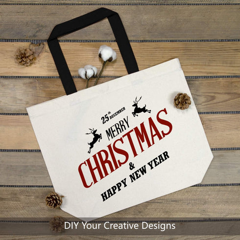 TOPDesign 2-Pack Canvas Tote Bags with Magnetic Snap, Reusable Grocery Shopping Bags, DIY Your Creative Designs...