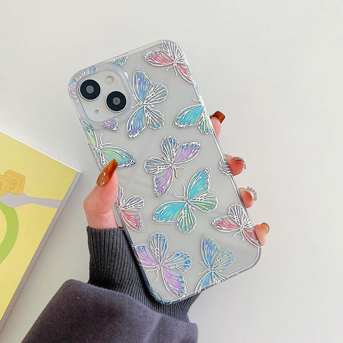 Compatible with iPhone 12/12 Pro Case for Women Girls, Glitter Red Purple Blue Green Colorful Pattern,Slim Soft Border Hard Panel Protective Phone...