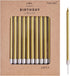 PHD CAKE Gold Long Thin Metallic Birthday Candles, Cake Candles, Birthday Parties, Wedding Decorations, Party Candles, Cake Decorations...