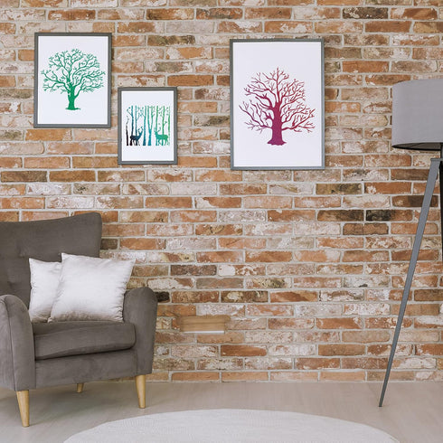 8 Pieces Reusable Tree Stencils Aspen Trees Stencils Reversed Branches Stencils Painting Tree Template Plastic Drawing Stencils for Canvas Wood Wa...
