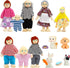 ONEST 15 Pieces Wooden Dollhouse Family Set Mini People Figures Sets Dollhouse Dolls Wooden Doll Family Pretend Play Figures Accessories for Prete...