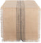 DII Jute Burlap Collection Kitchen Tabletop, Table Runner, 14x108, Middle Stripe Gray...