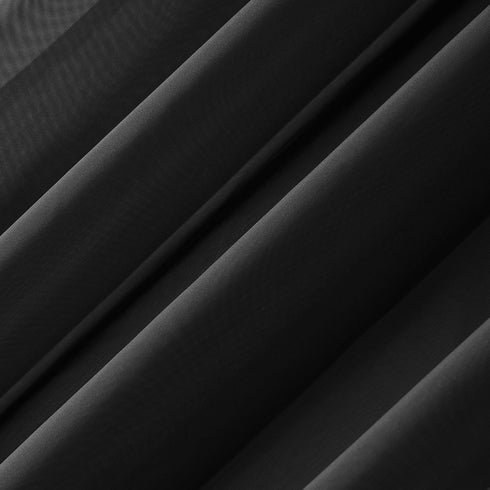 No. 918 Emily Sheer Voile Grommet Curtain Panel, 59" x 63", Black...