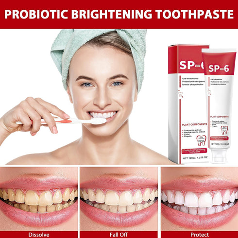 Sp-6 Ultra Whitening, Sp-6 Probiotic Whitening Toothpaste, Ultra Whitening Toothpaste sp6, Probiotic Brightening Toothpaste,Deep Cleaning Care Too...
