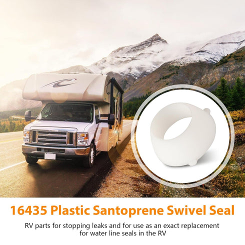 16435 Plastic Santoprene Swivel Seal, 1/2" PEX Swivel Cone Washer RV Water Line Gasket for PEX Fittings or Valves, Perfect Fit Resolve Leaking Iss...