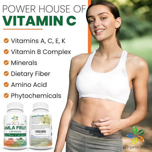 AMLA Capsules. 1000mg per Serving, 120 Veg Capsules. Natural Vitamin C and Antioxidants. Raw Whole Superfood. All Natural, Fresh and Original. No ...