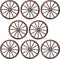 8 Pieces Wooden Wagon Wheel Wall Decor 10 Inches Old Western Wood Wall Art Farmhouse, Rustic Yard Decor Wood Hanging Decorative Wheels for Garden ...