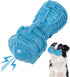 PrimePets Dog Chew Toy, Squeaky Dog Toy for Large Medium Dogs, Blue Rubber Enrichment Toy for Interactive Play, Teeth Cleaning, Milk Flavored Dent...