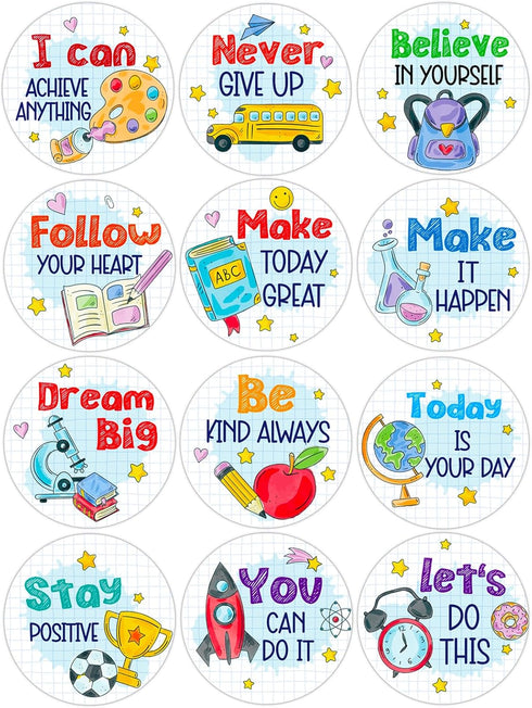 FLYAB 24PCS Positive Sayings Accents Motivational Classroom Cutouts Decors Inspirational Quotes Cutouts for Classroom Bulletin Board Decorations B...