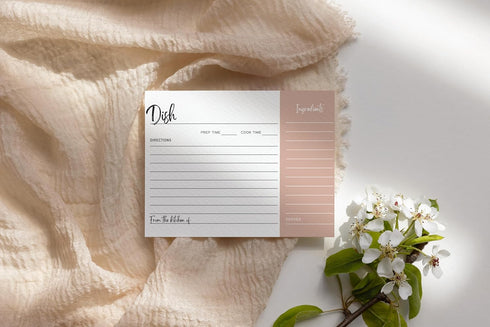 Canyon Rose Recipe Cards for Bridal Shower, Wedding Couple, Perfect for Any Special Occasions - 4x6, 25 Pack...